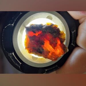 Vibrant Orange and Red Gemstone